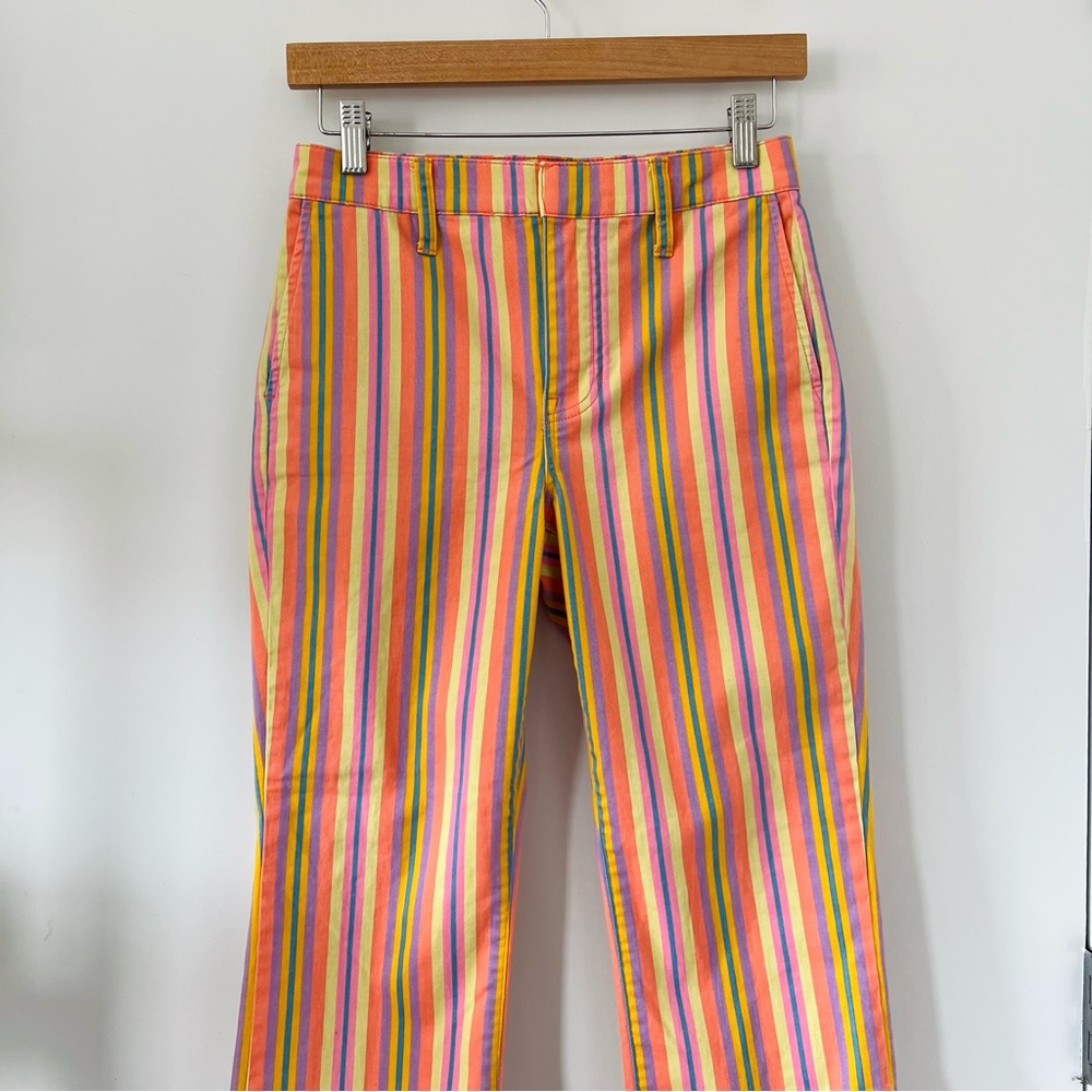 J. Crew Striped Kickout Crop Pants